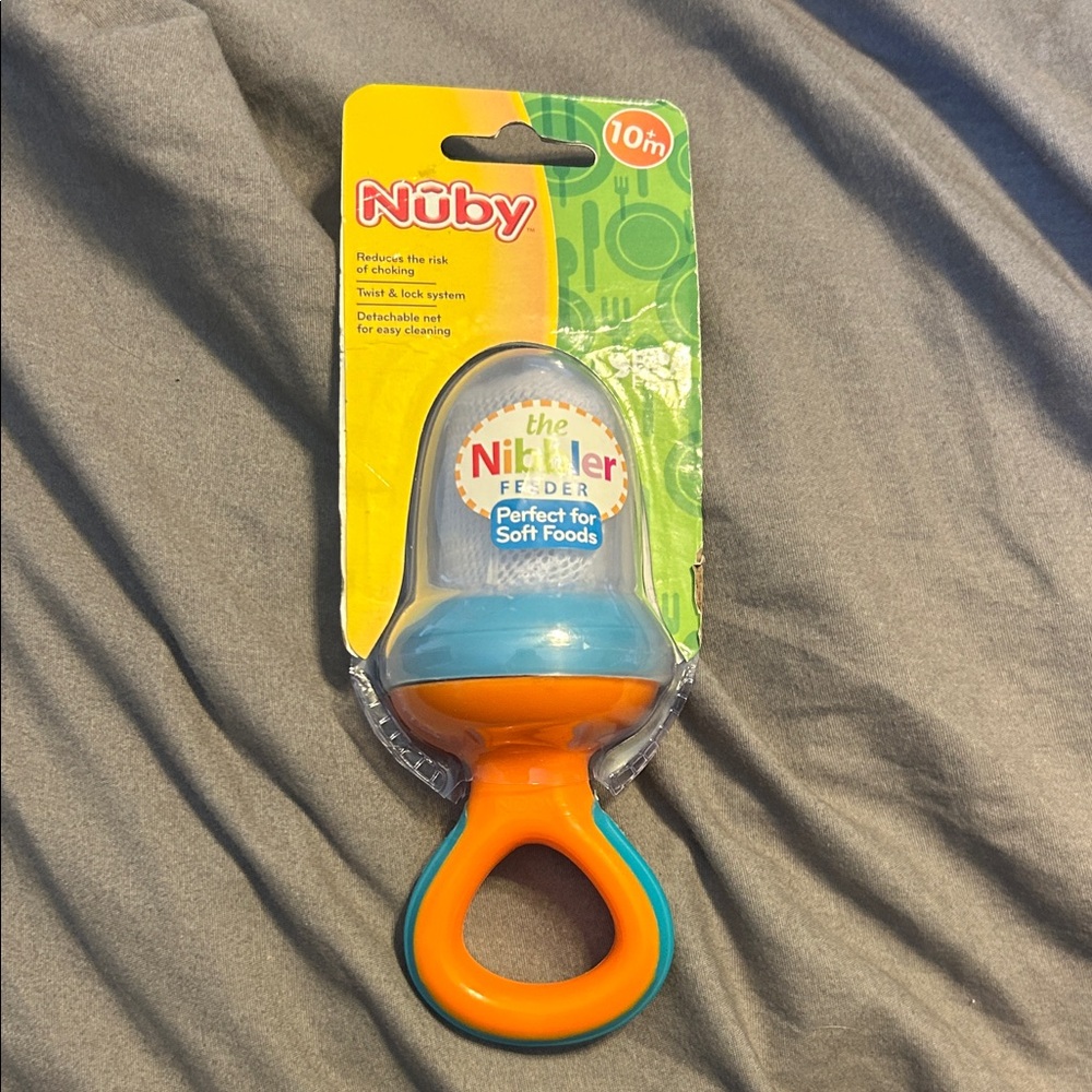 Nuby Nibbler Feeder - Orange and Blue